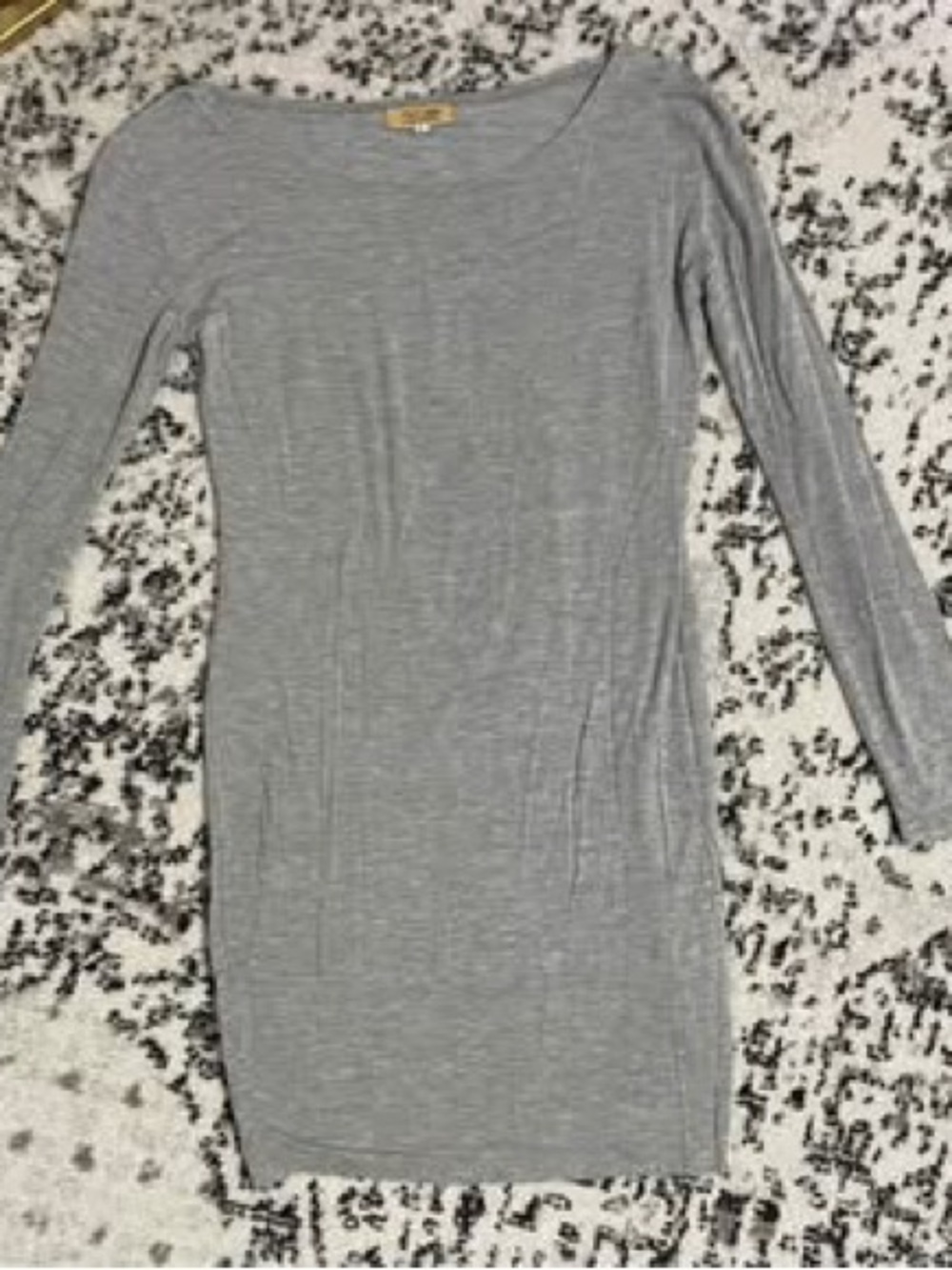 Women’s Grey Long Sleeve Bodycon Dress